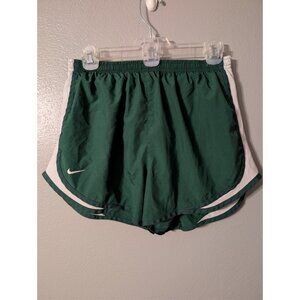 Nike Women's Tempo Shorts Large Green White Dri-FIT Performance Running Athletic